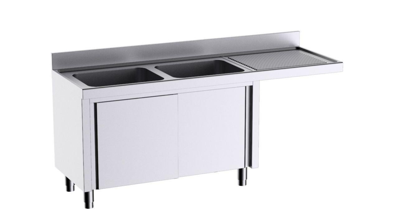 Plonge avec portes 1800x600 D et espace pour lave-vaisselle- DISTFORM - FBPDL618 main image 0