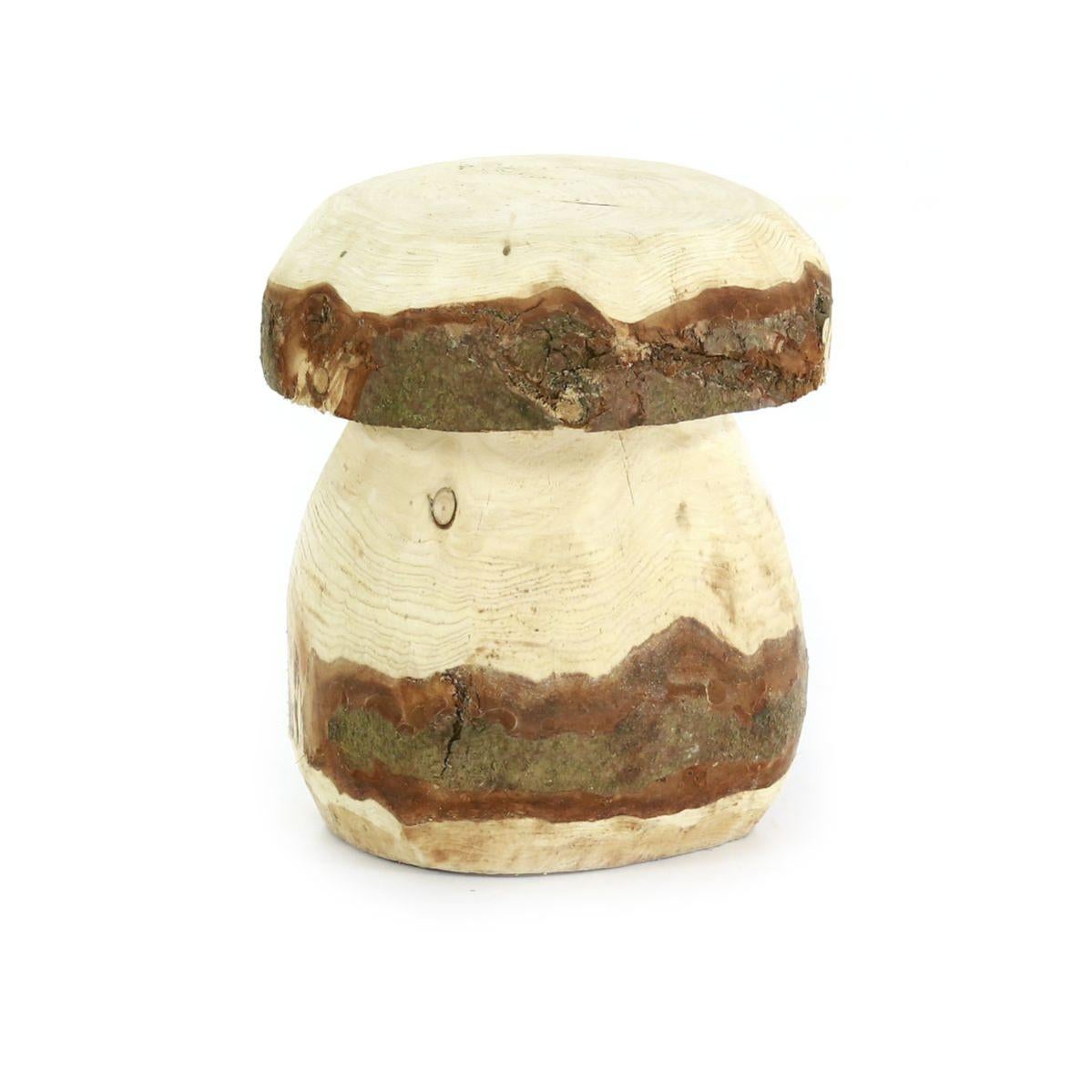 Tabouret En Bois Champignon Rustique 35 Cm Leroy Merlin