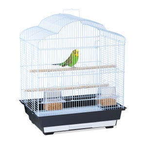 Ferplast cage à oiseaux regina cage pour oiseaux, canaris, perruches  ondulées, en métal, accessoires inclus mangeoires rotatives