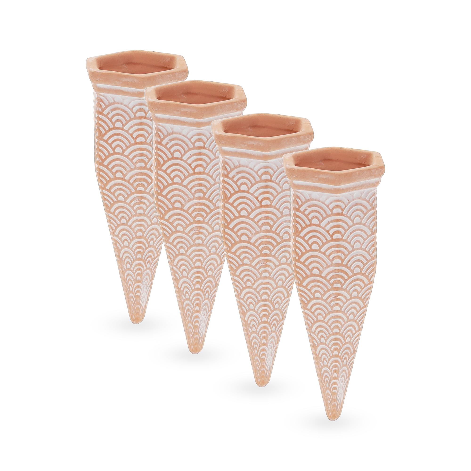 Relaxdays Coni Annaffiatori In Set Da 4, Sfere Di Irrigazione 6 Cm