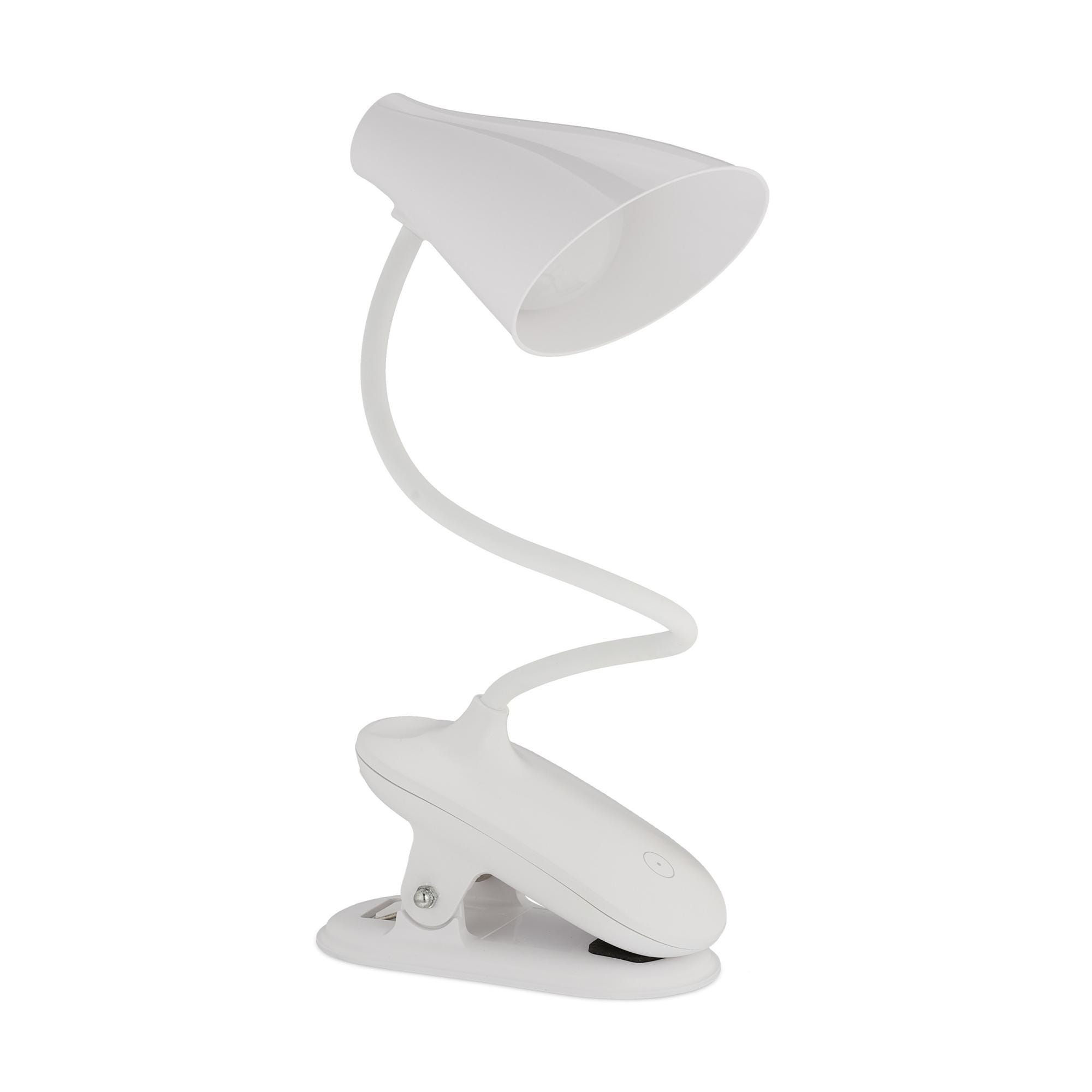 Lampe LEDTREK de Bureau LED à tête orientable - Double Bras avec  Articulation - Economie d'Energie - Blanc ou Noir Couleur Blanc