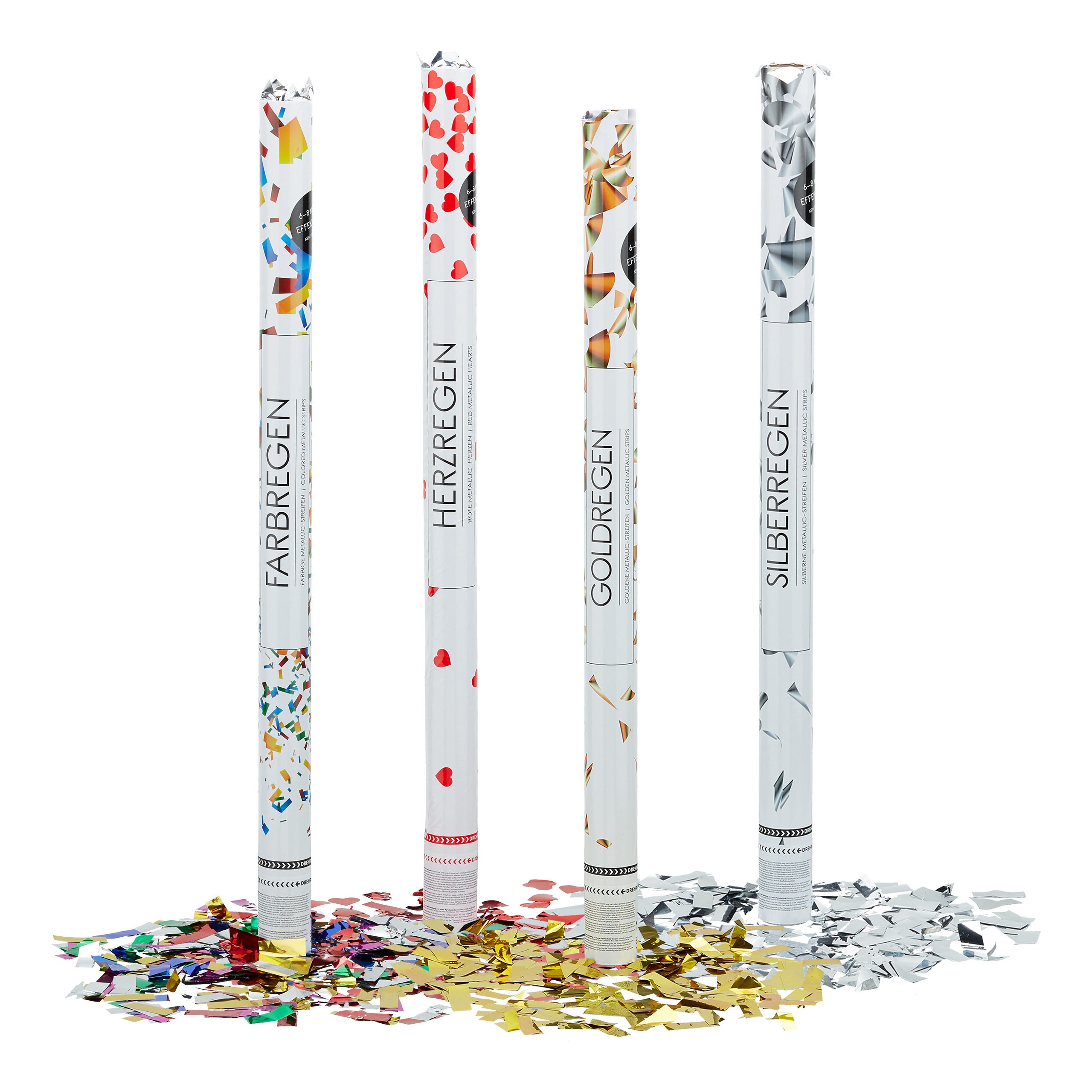 20x Lanceurs confettis mix couleurs canons party popper fête décoration  mariage cadeau portée 6-8 m , mélange de couleurs