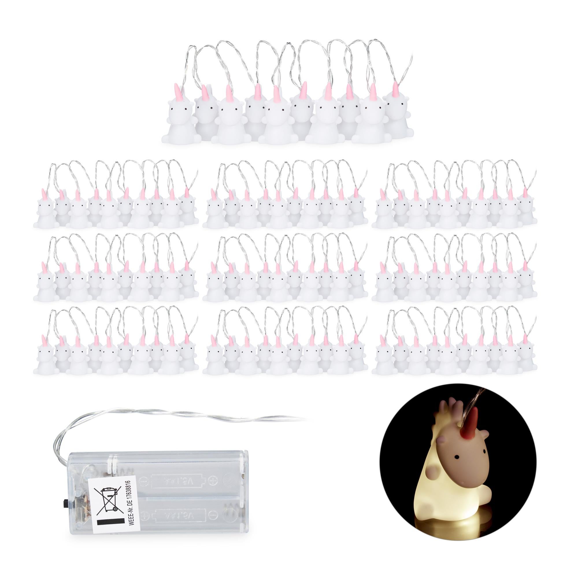 Catena luminosa a batteria, 3 m, 100 LED, bengala, filo argentato impermeabile, motivo a lucciola stellata, per ghirlande, diserbo, decorazioni natalizie per interni ed esterni