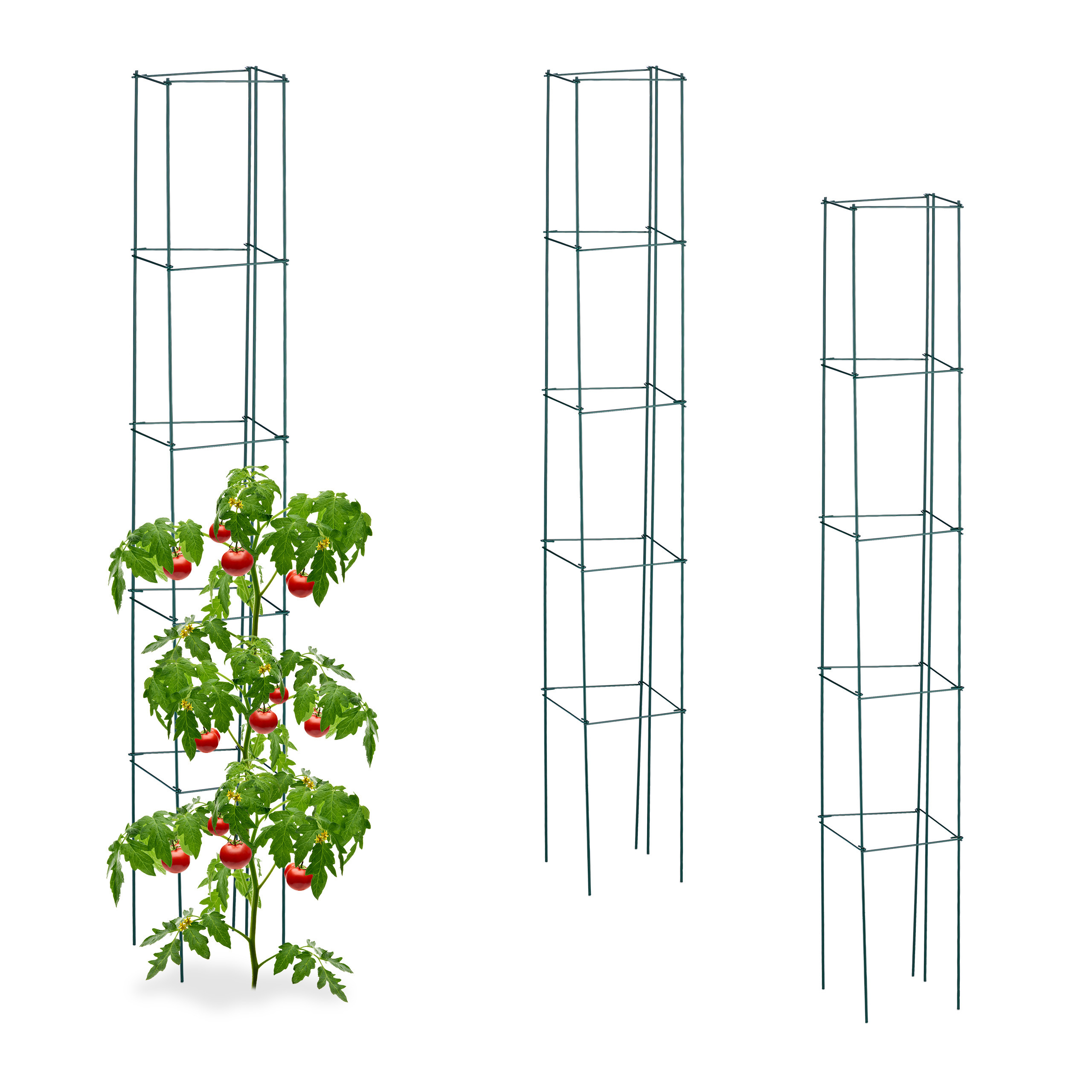 Relaxdays Set 2 Tralicci Per Piante Rampicanti | 92 Cm | Sostegno Per Pomodori, Fagioli E Piselli | Verde