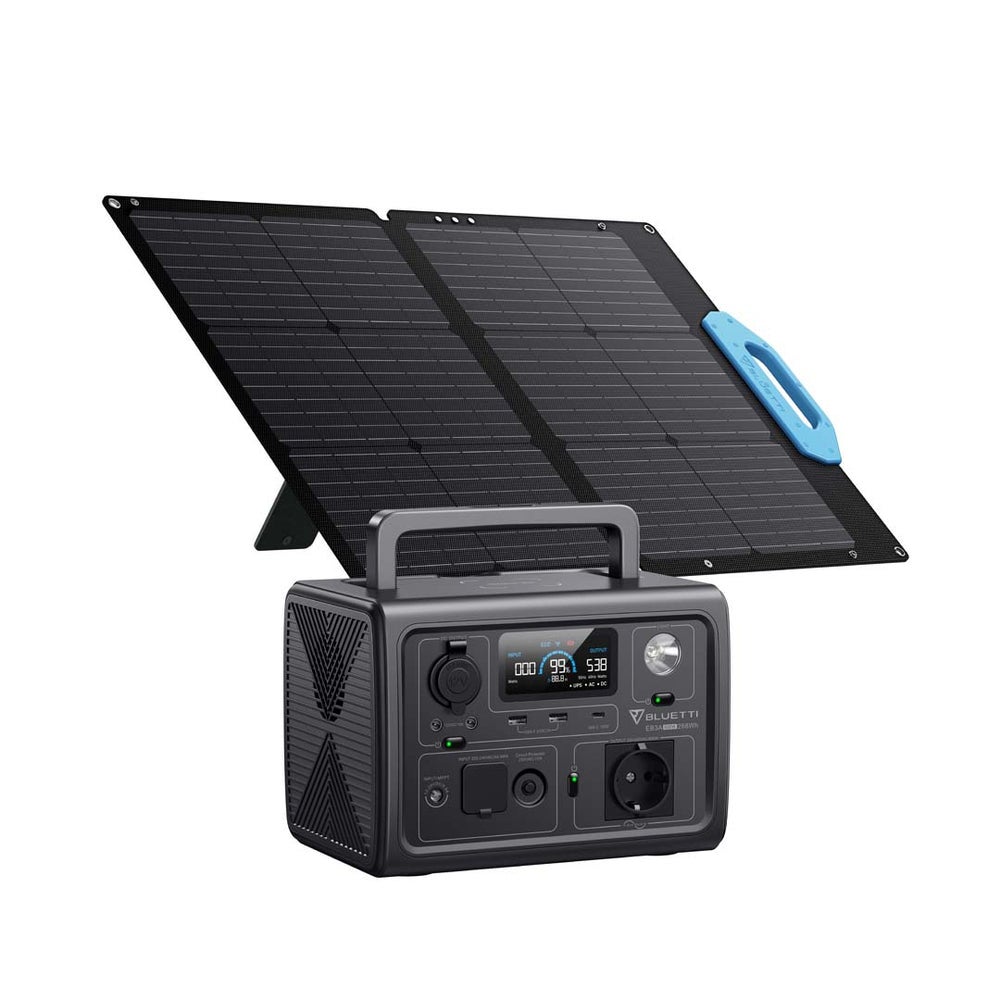Générateur Solaire, AC Station d'alimentation Portable,2 x 600 W (Pointe  1200 W) Sortie Avec