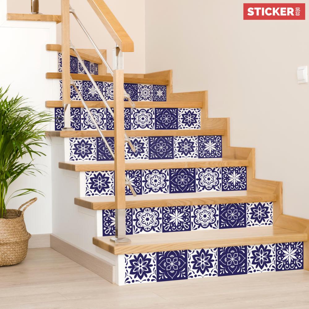 Stickers Escaliers Lys - 18cm x 100cm | Lot de 3 contremarches | Leroy ...