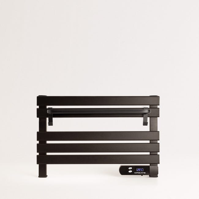 toallero-eléctrico-con-estante-color-negro-55w – Firstline España