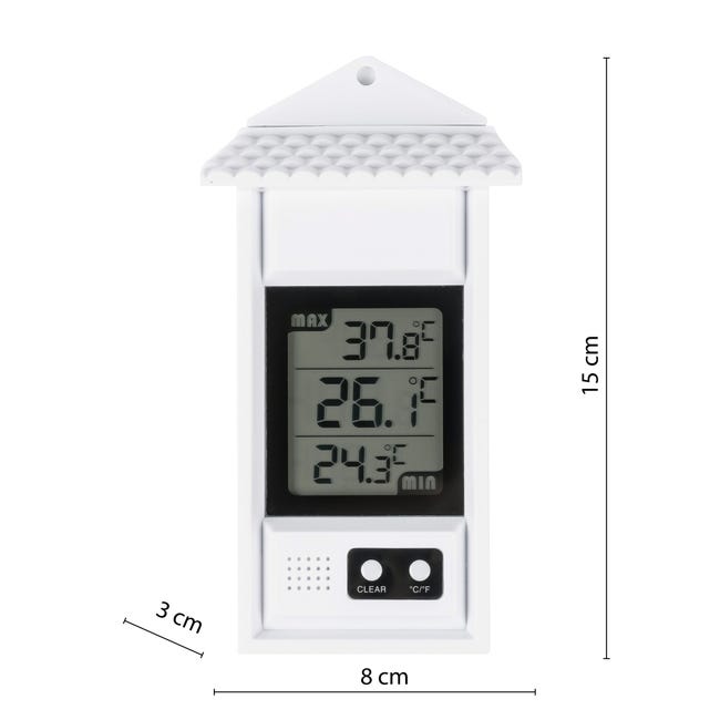 Thermomètre mural en plastique -30+50°C; : Commandez sur Techni-Contact -  Thermomètre extérieur