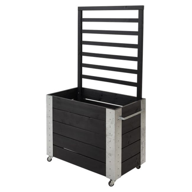 Fioriera rettangolare con spalliera 80 L antracite - Eurospin Online Store Fioriera rettangolare con spalliera 80 L antracite - Eurospin Online Store