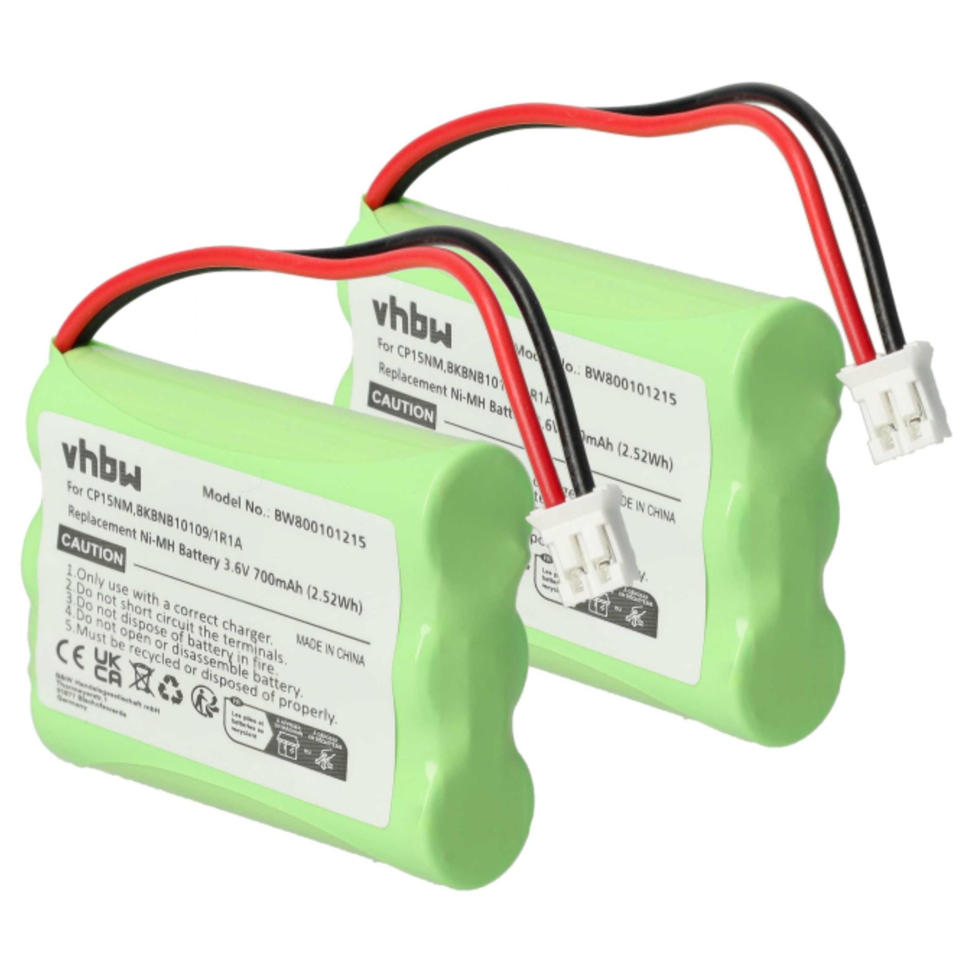 Pack De 2 Batteries Téléphone Fixe Pour Olympus BR404 – NiMH 750 MAh