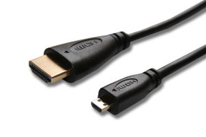 Câble micro HDMI mâle vers HDMI femelle coudé 90° 0.10m