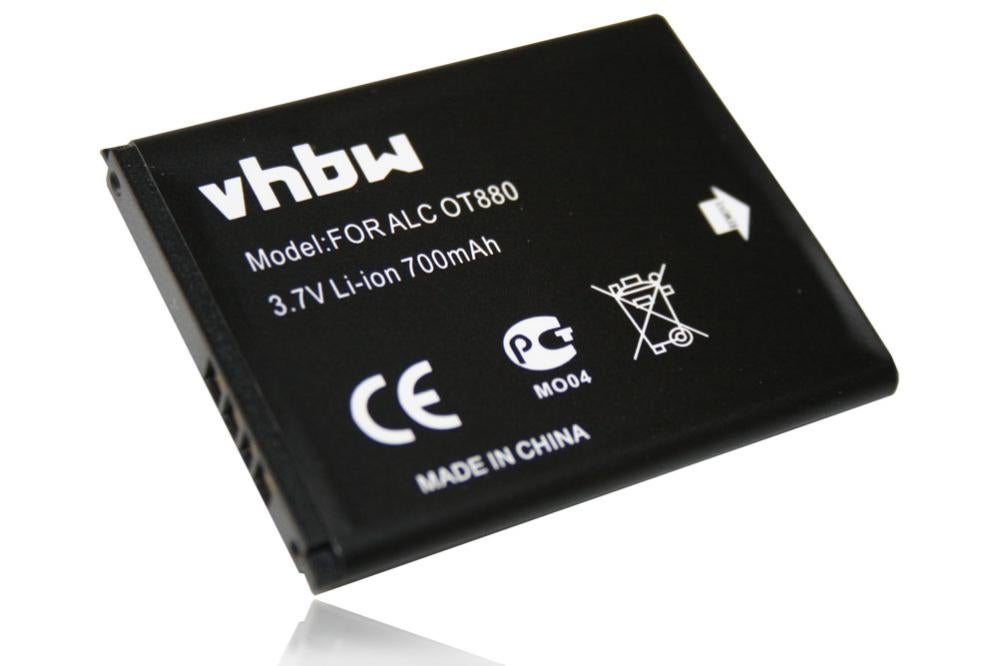vhbw 1x batteria compatibile con Alcatel One Touch OT-5036D, OT-5035X, OT-5035, OT-5035D, 5035, OT5036 smartphone cellulare (1700mAh, 3,7V, Li-Ion