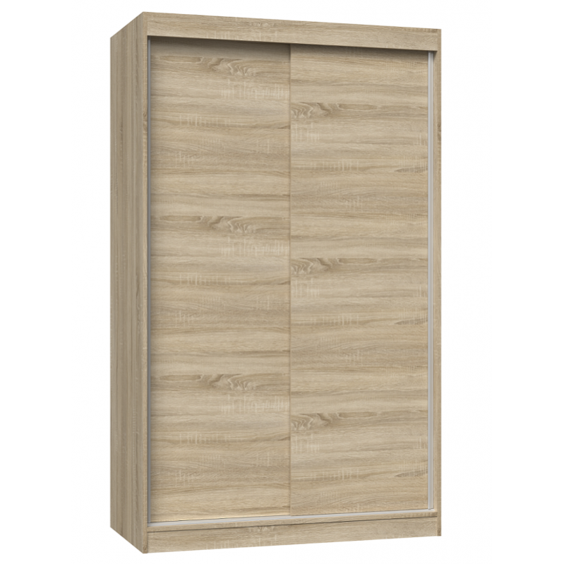 PAOLO Armoire penderie à 2 portes coulissantes Largeur 120 cm