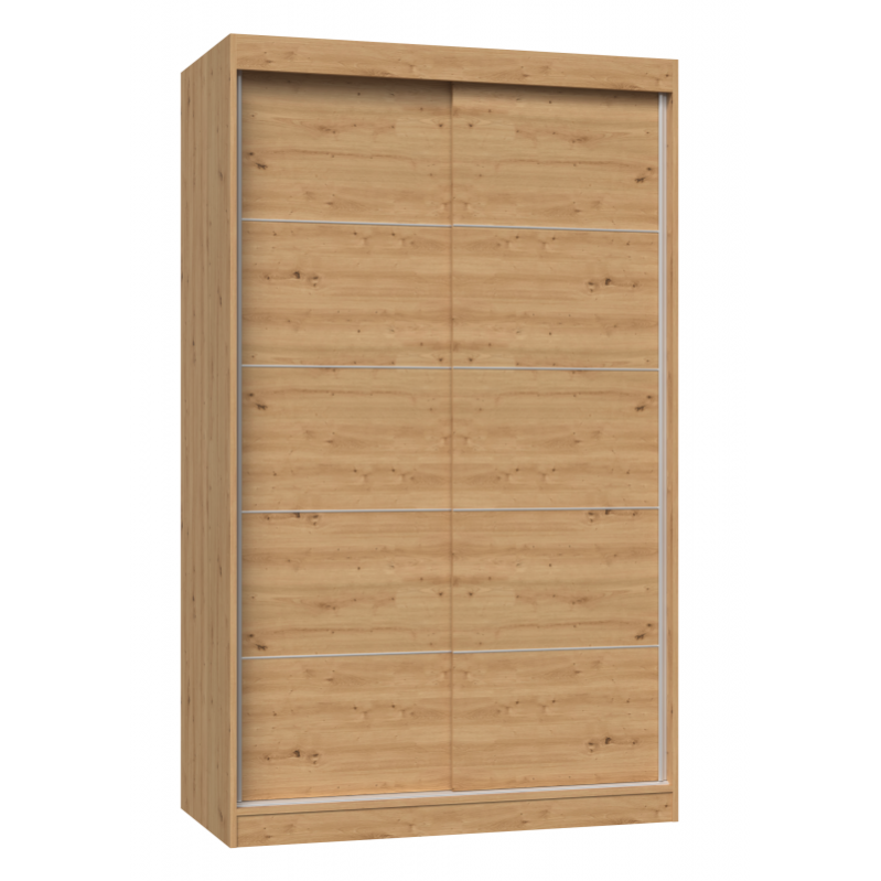 PAOLO Armoire à 2 portes coulissantes Penderie L 120 cm Dressing