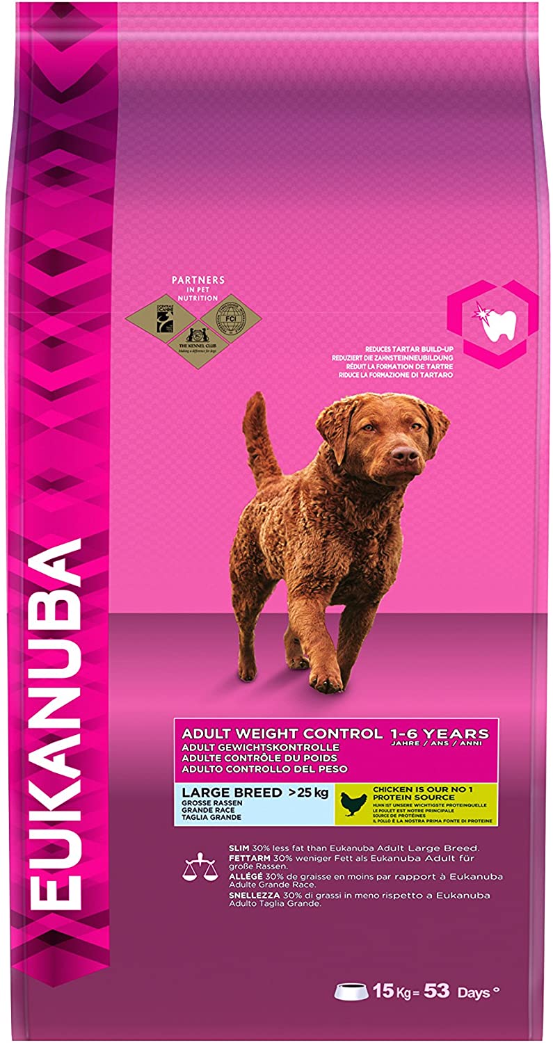 Eukanuba Croquette - Grande Race - Control Du Poids - Poulet 15kg ...