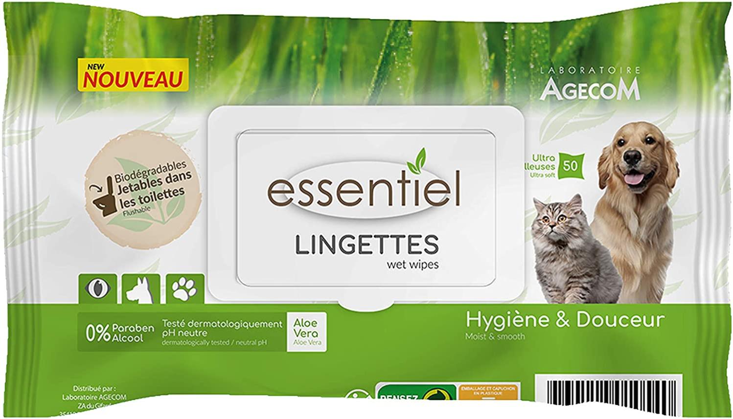 Lingettes Nettoyantes Aloe Vera chien chat Leroy Merlin