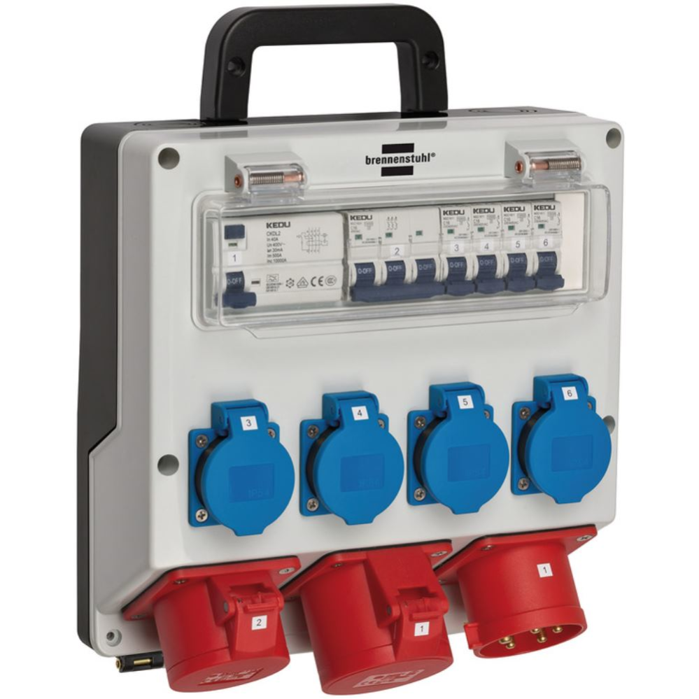 Quadro Elettrico Da Cantiere 32A/16A 230V Con Distributore E FI, Nuova Scatola Da Costruzione