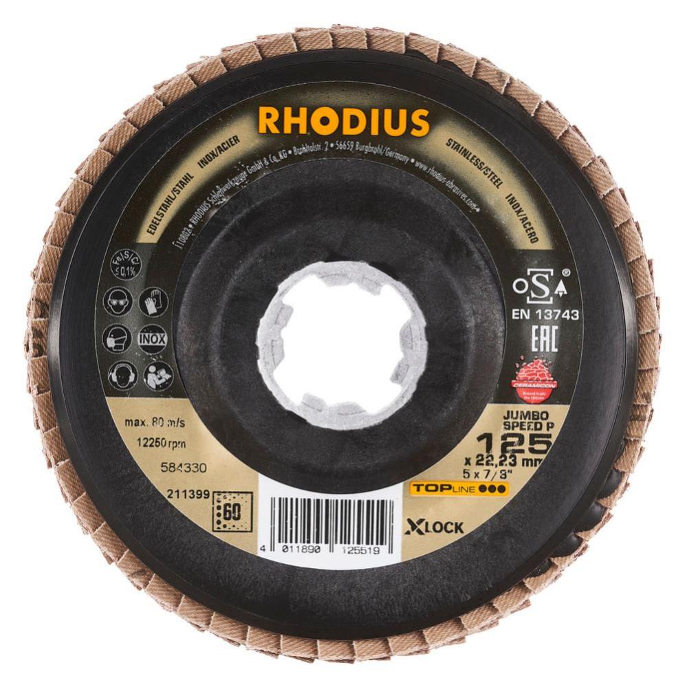 Disque à Lamelles Rhodius – Diamètre 180mm, Alésage 22,23mm, Pour Décapage Costaud