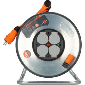 Enrouleur De Câble Brennenstuhl SteelCore SC 3210 - 33 M, Câble H07BQ-F 3G2,5, IP44 - Pour Chantier, Extérieur