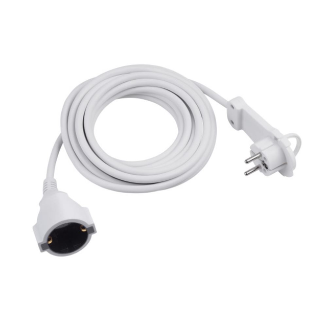 Cavo di prolunga piatto piatto 5 m, bianco, IP20