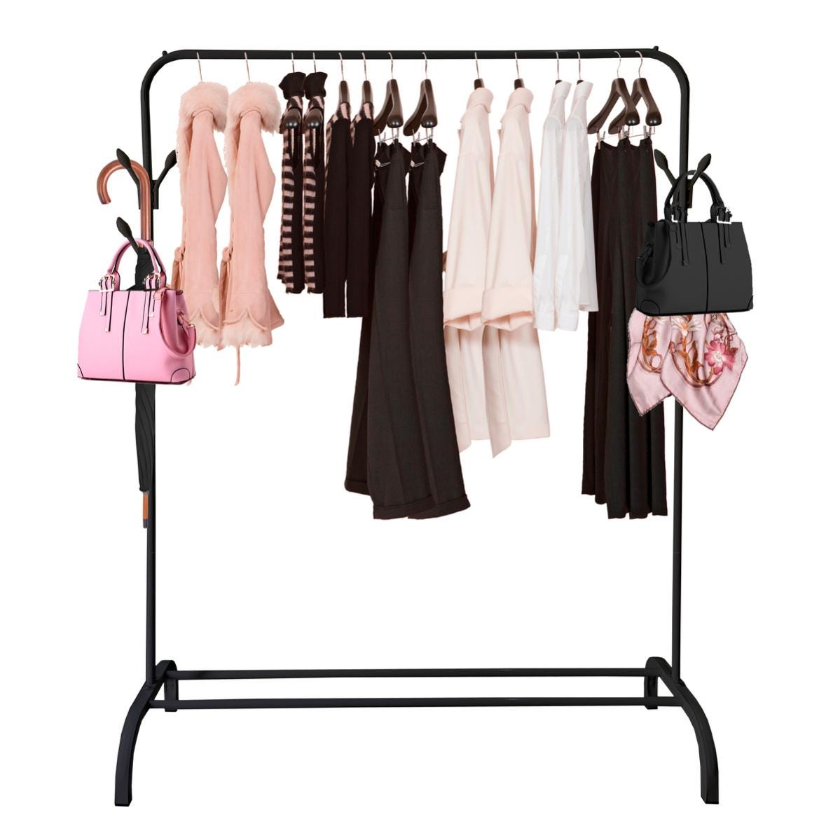 Perchero Burro Met lico 6 Colgadores 150x110x40 Negro Nyana Home