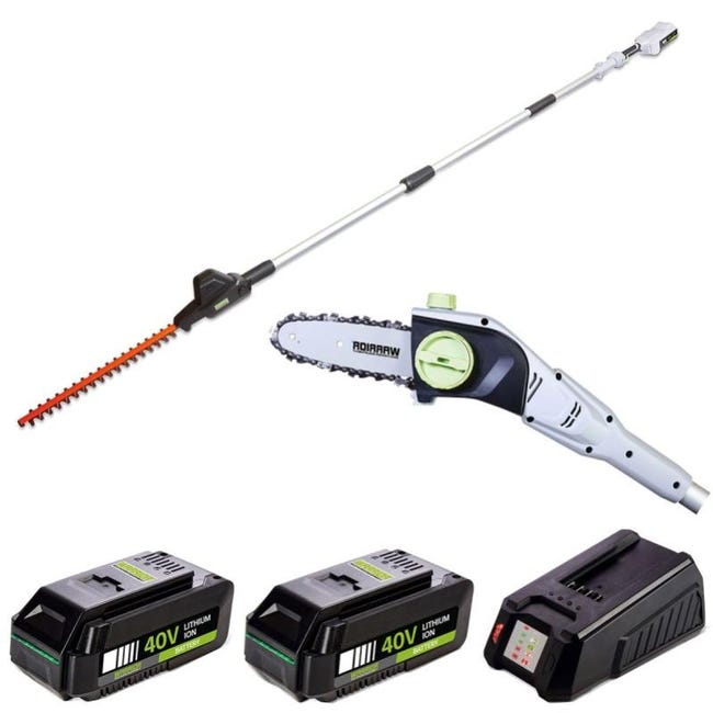 Tagliasiepi A Batteria 40V 2 Batterie Al Litio Da 2 5 Ah Caricatore tagliasiepi-a-batteria-40v-2-batterie-al-litio-da-2-5-ah-caricatore