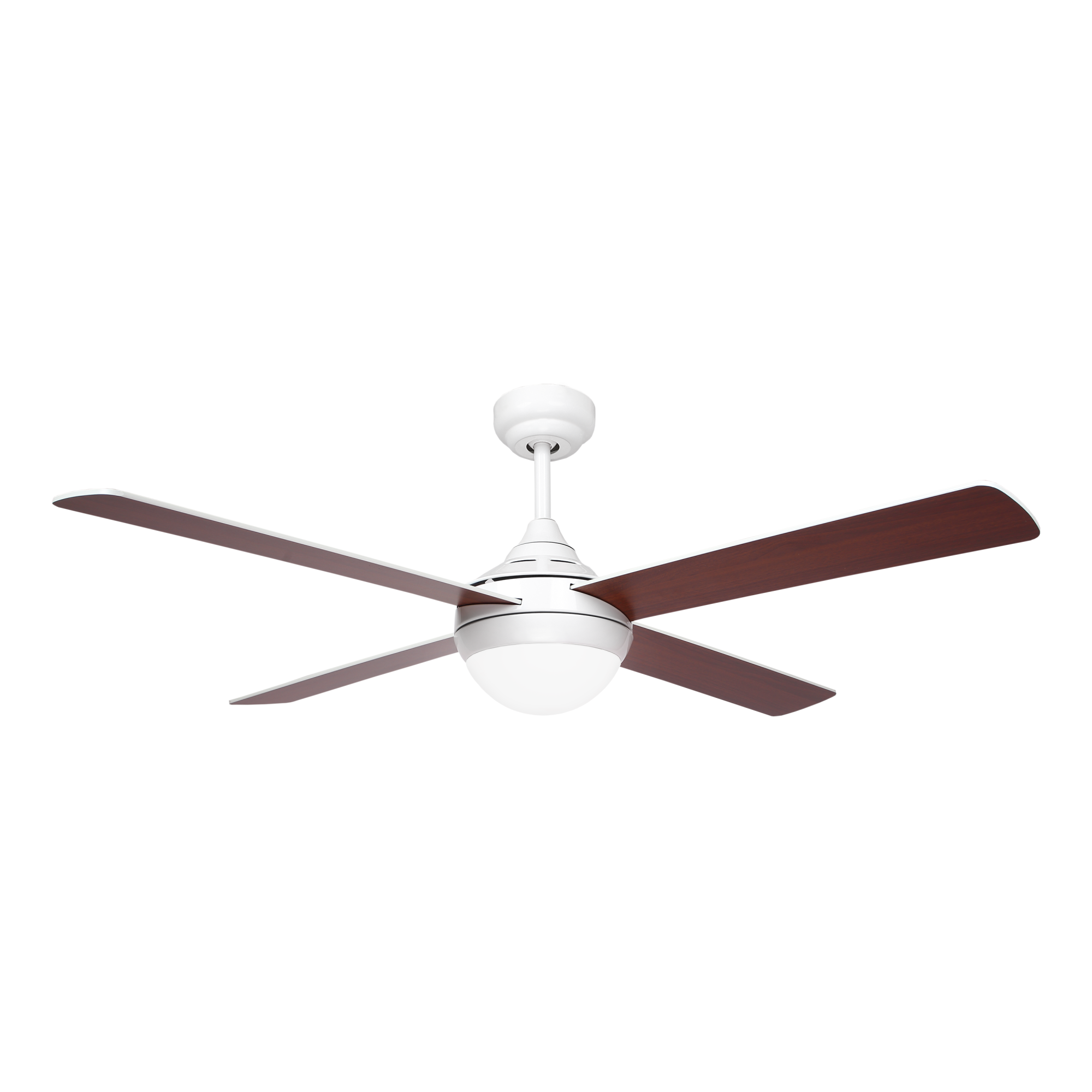 Ventilatore da soffitto con motore DC da 132 cm e 3 pale in ABS, 6 velocità, luce LED