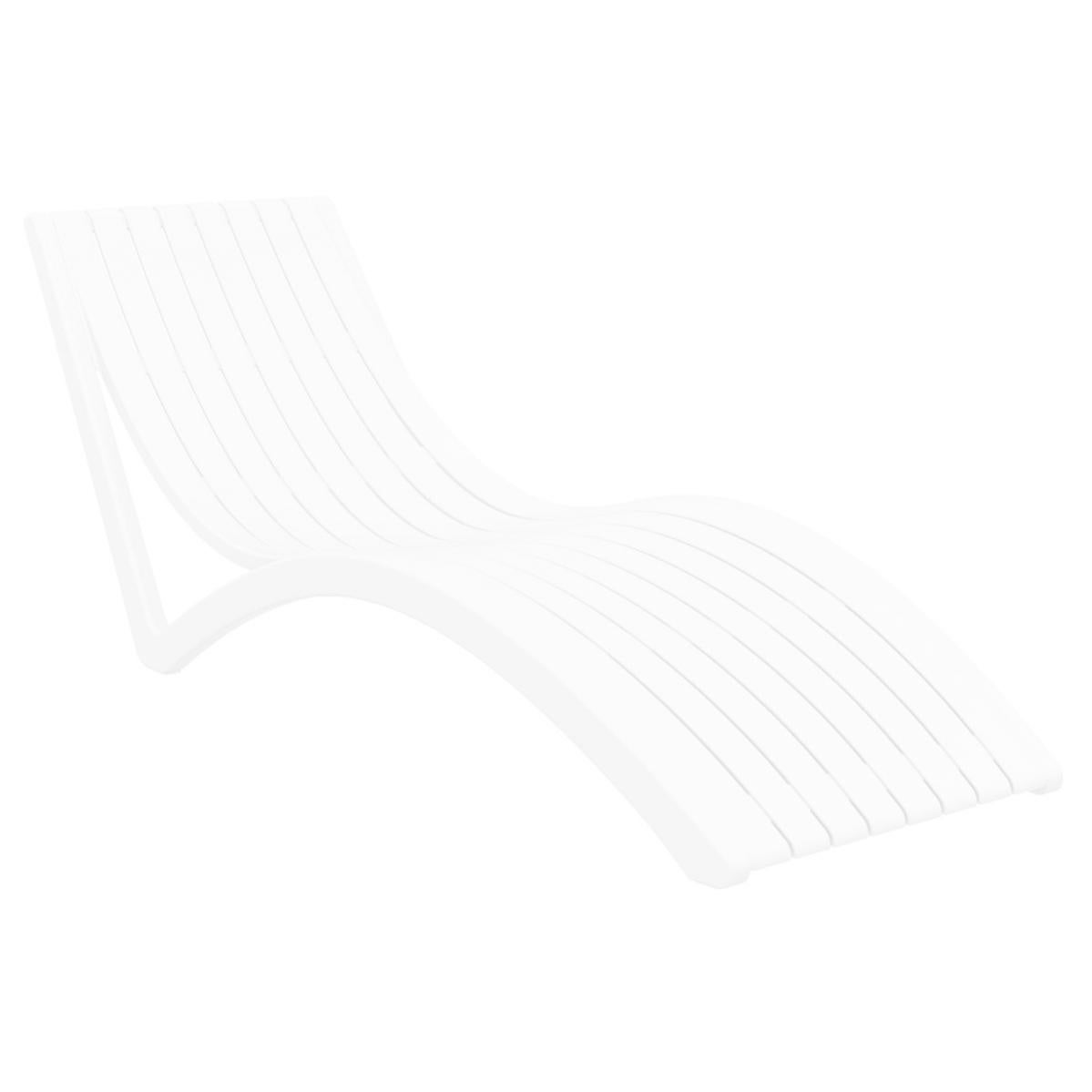 Chaise longue design blanche SLIDO Leroy Merlin