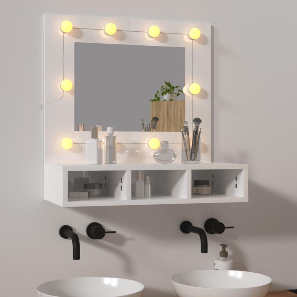 VidaXL Specchio Da Bagno Con Luci LED 90x60 Cm - Impermeabile IP65 Con Porta USB - Facile Installazione A Muro