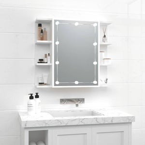 002532 - Specchiera mobile contenitore da bagno MERCURIO 90 bianco