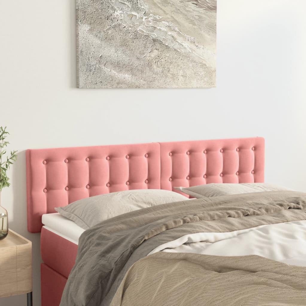 VidaXL Sgabelli Da Bar In Velluto Rosa, 2 Pezzi | Regolabili In Altezza, Con Pistone A Gas, Base Cromata, 48x51x(89-111) Cm - 2