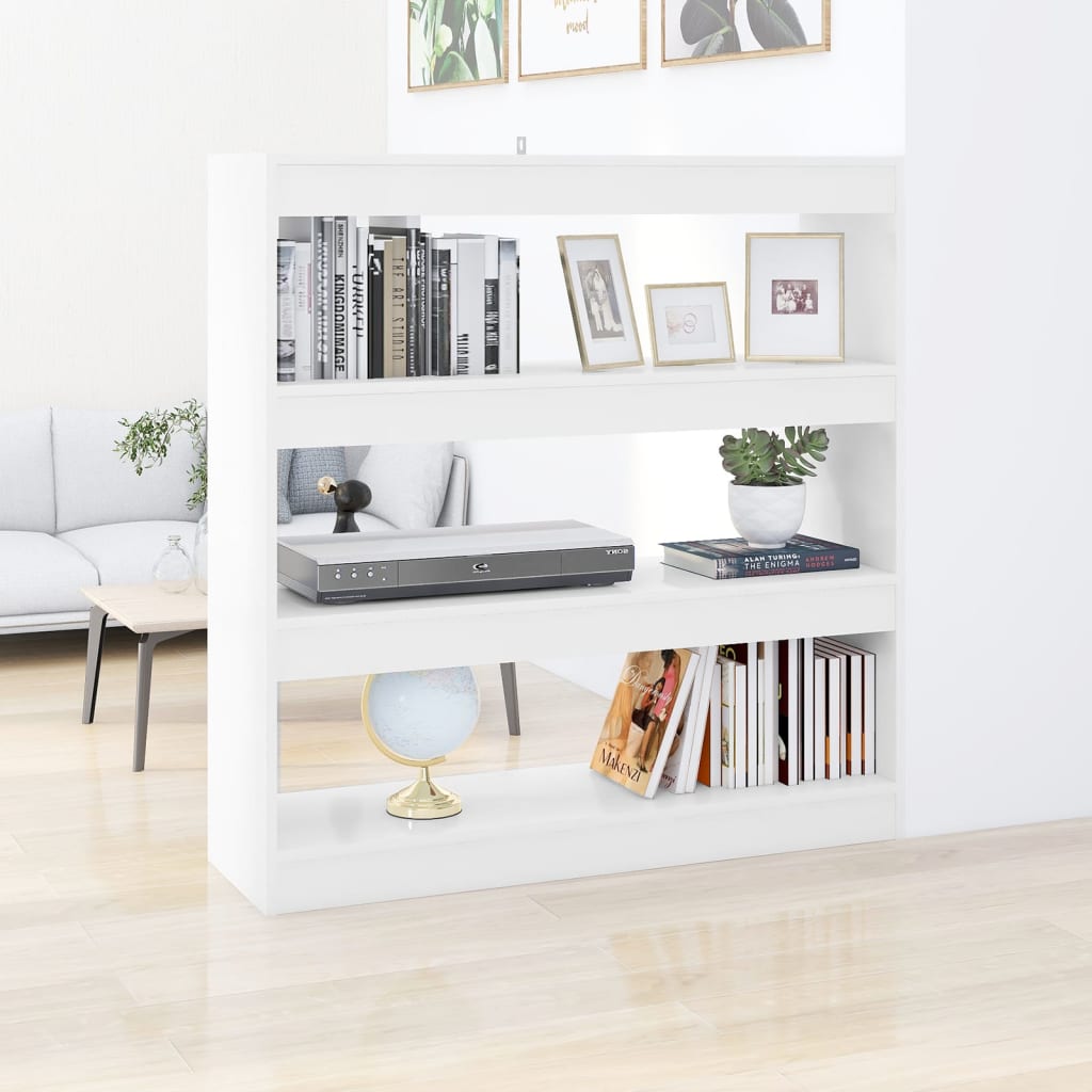 Furniture Limited - Libreria/Divisorio Bianco 80x25x132 cm Legno