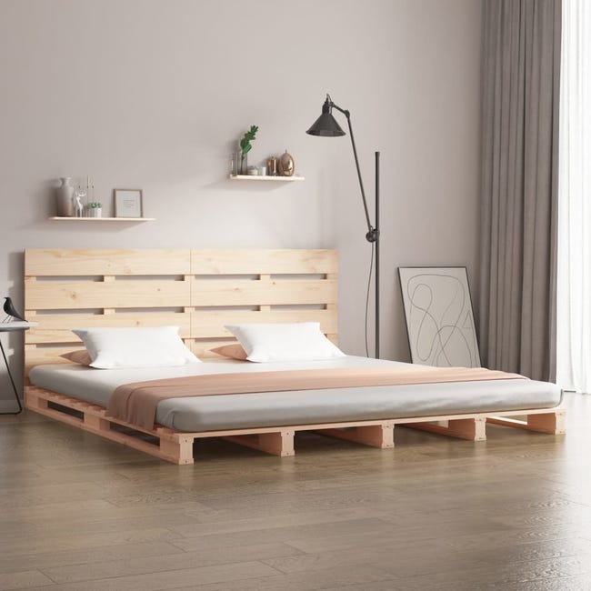 Entre Regulación por inadvertencia Estructura de cama madera maciza de pino 135x190 cm | Leroy Merlin