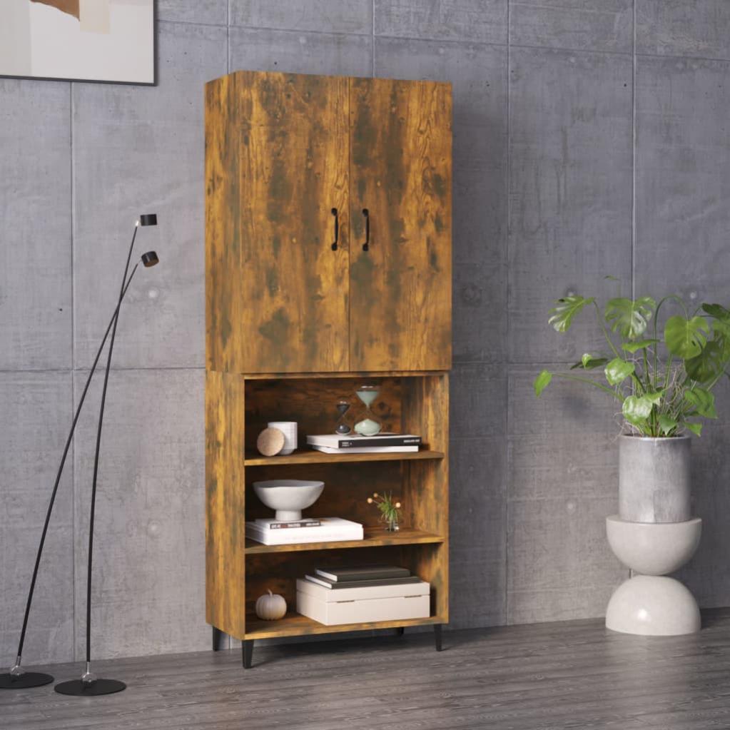VidaXL Credenza Rovere Fumo 69,5x34x180 cm in Legno Multistrato | Leroy