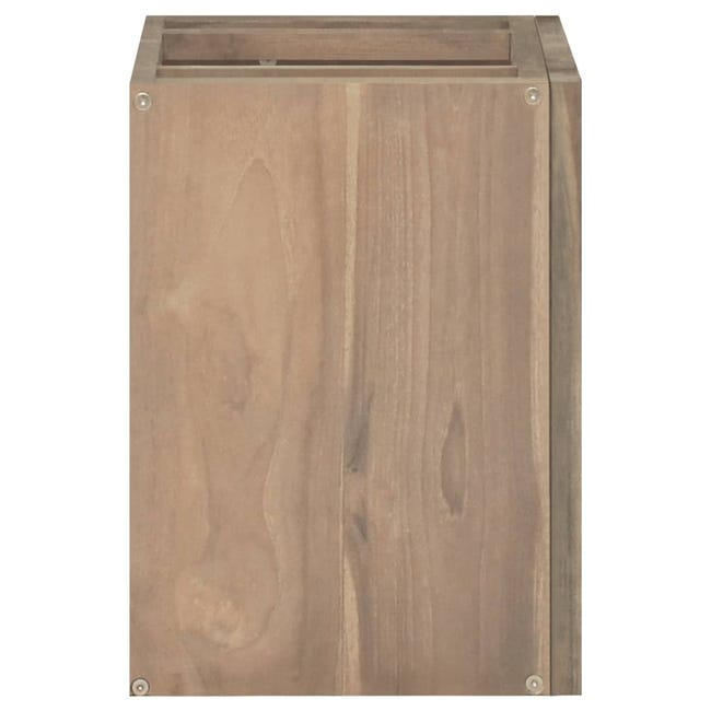 vidaXL Armario de baño de pared madera maciza de teca 60x45x30 cm