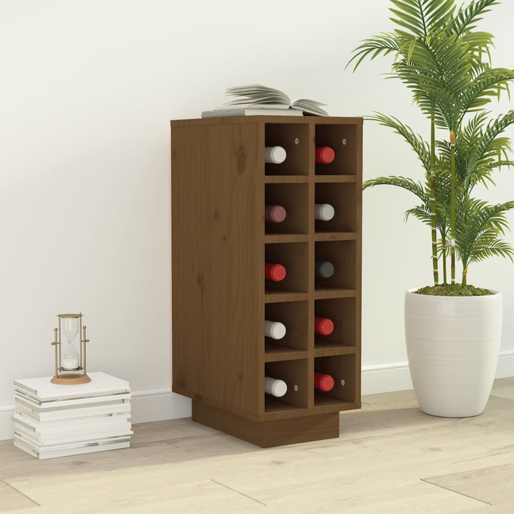 vidaXL Botellero madera maciza de pino 23x34x61 cm