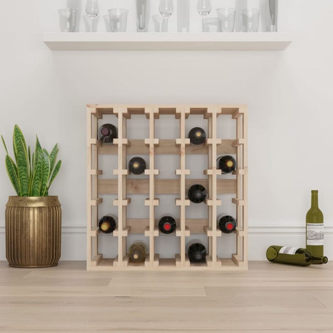 MEUBLE RANGE BOUTEILLE - Casier à vin 61,5x30x107,5 cm Bois de pin massif -  YW Tech DIO7380739001893
