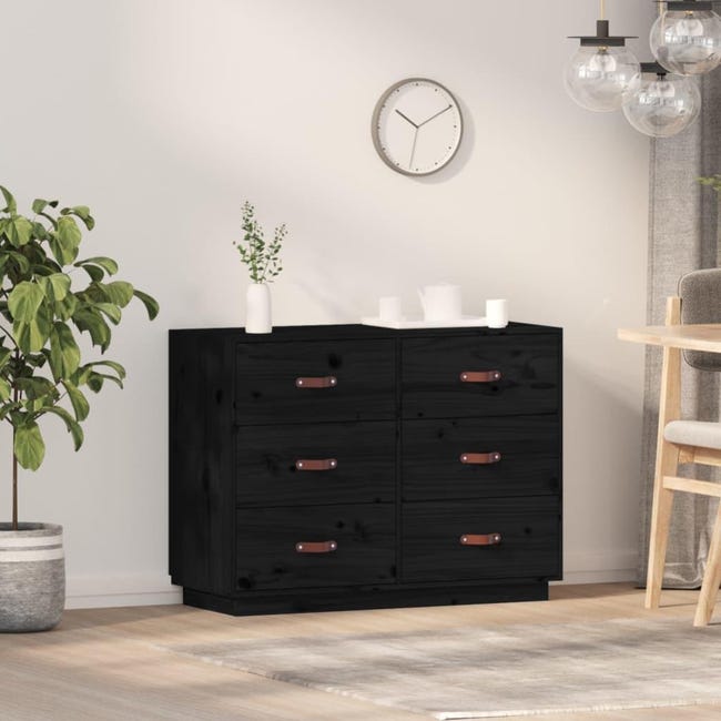 Credenza in ferro nero e legno massello di mango, 55x30x76 cm - COMFORTXL | Leroy Merlin Credenza in ferro nero e legno massello di mango, 55x30x76 cm - COMFORTXL | Leroy Merlin