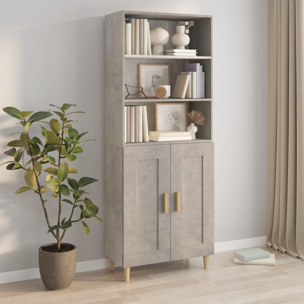 VidaXL Credenza Grigio Cemento in Legno Multistrato Leroy Merlin