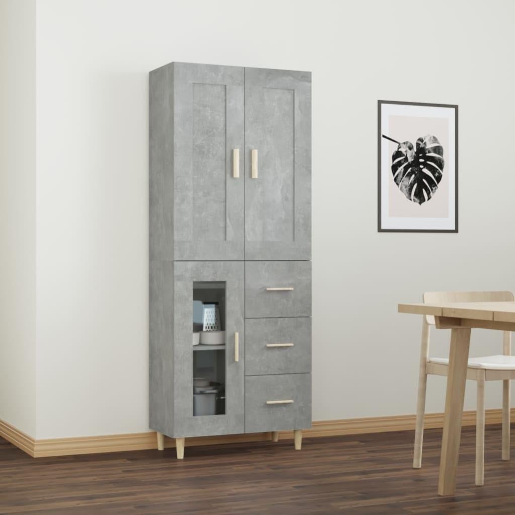 VidaXL Credenza Grigio Cemento in Legno Multistrato Leroy Merlin