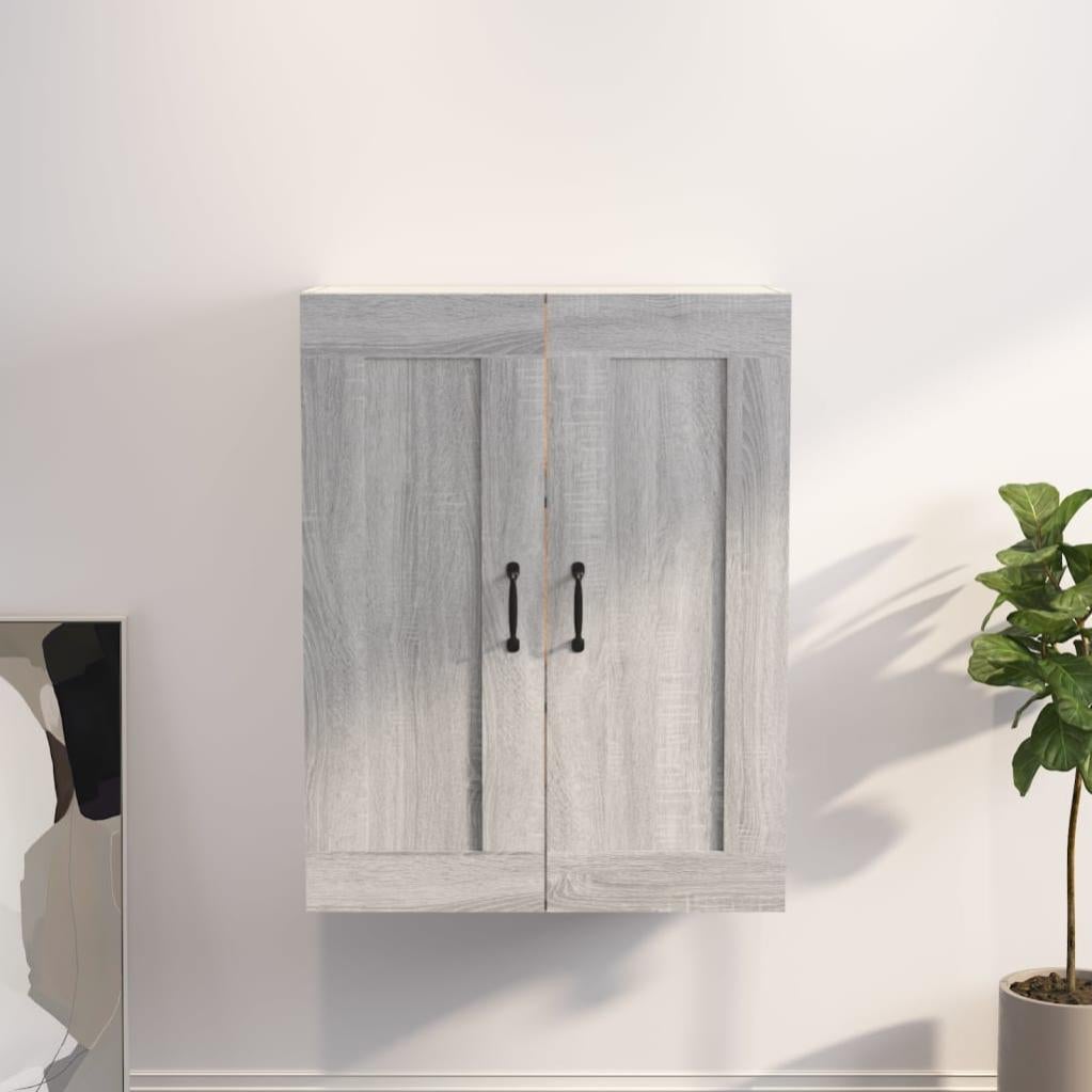 Armoire murale suspendue Sonoma gris 69,5x32,5x90 cm vidaXL Leroy Merlin