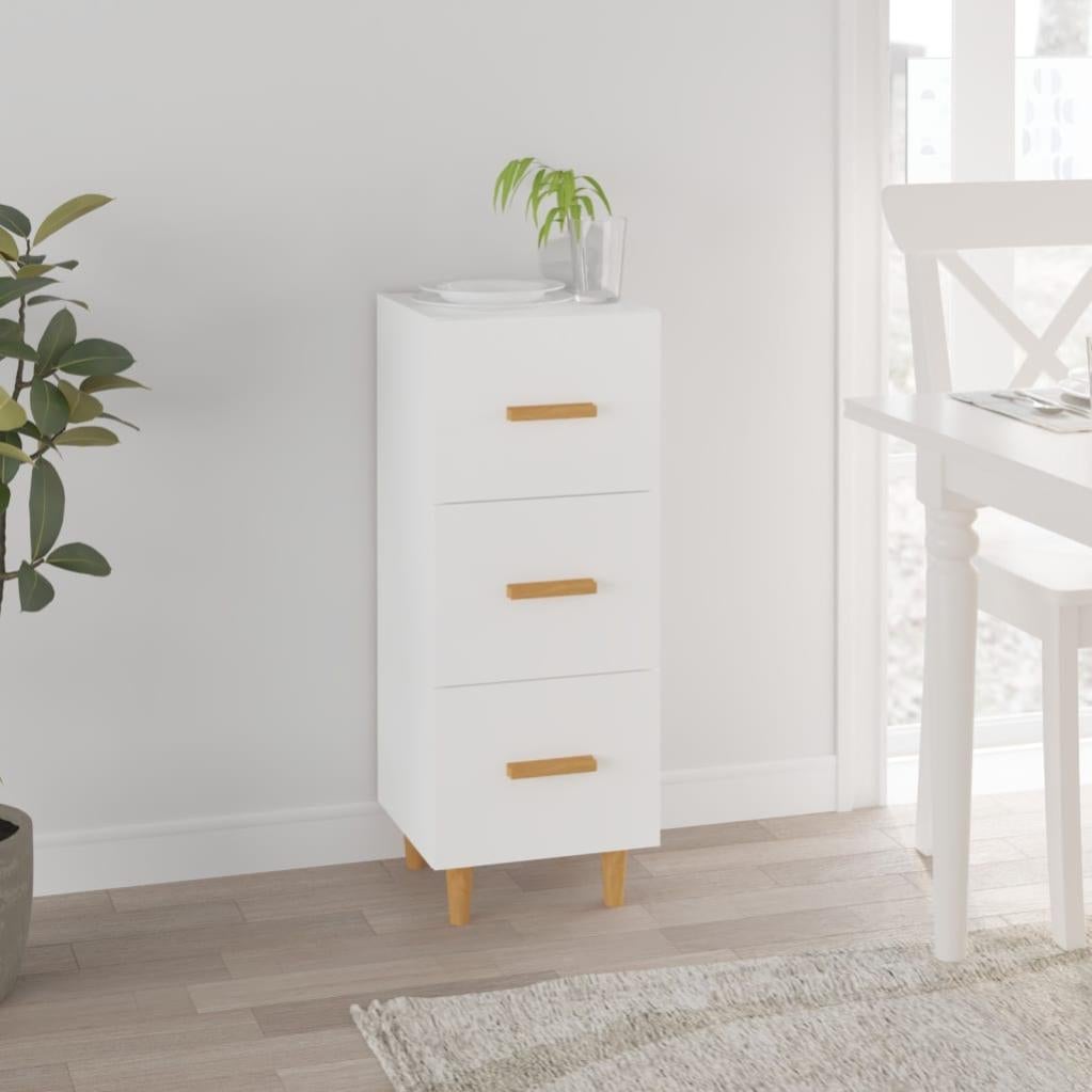 Mobile A Parete VidaXL Bianco - Armadietto Pensile 34,5x34x90 Cm In Legno Multistrato