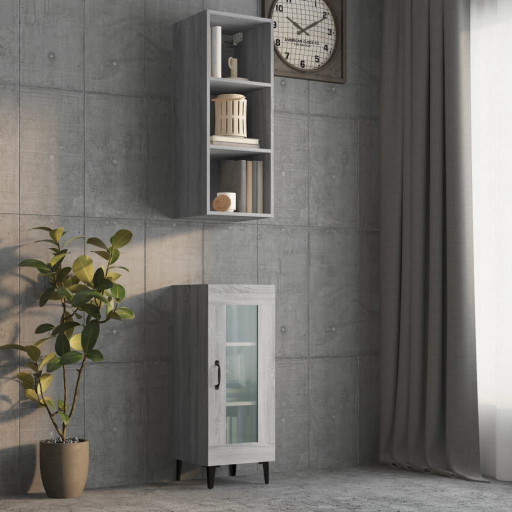 VidaXL Armadietto Muro In Legno Multistrato – Grigio Cemento 60x31x60 Cm - copertina