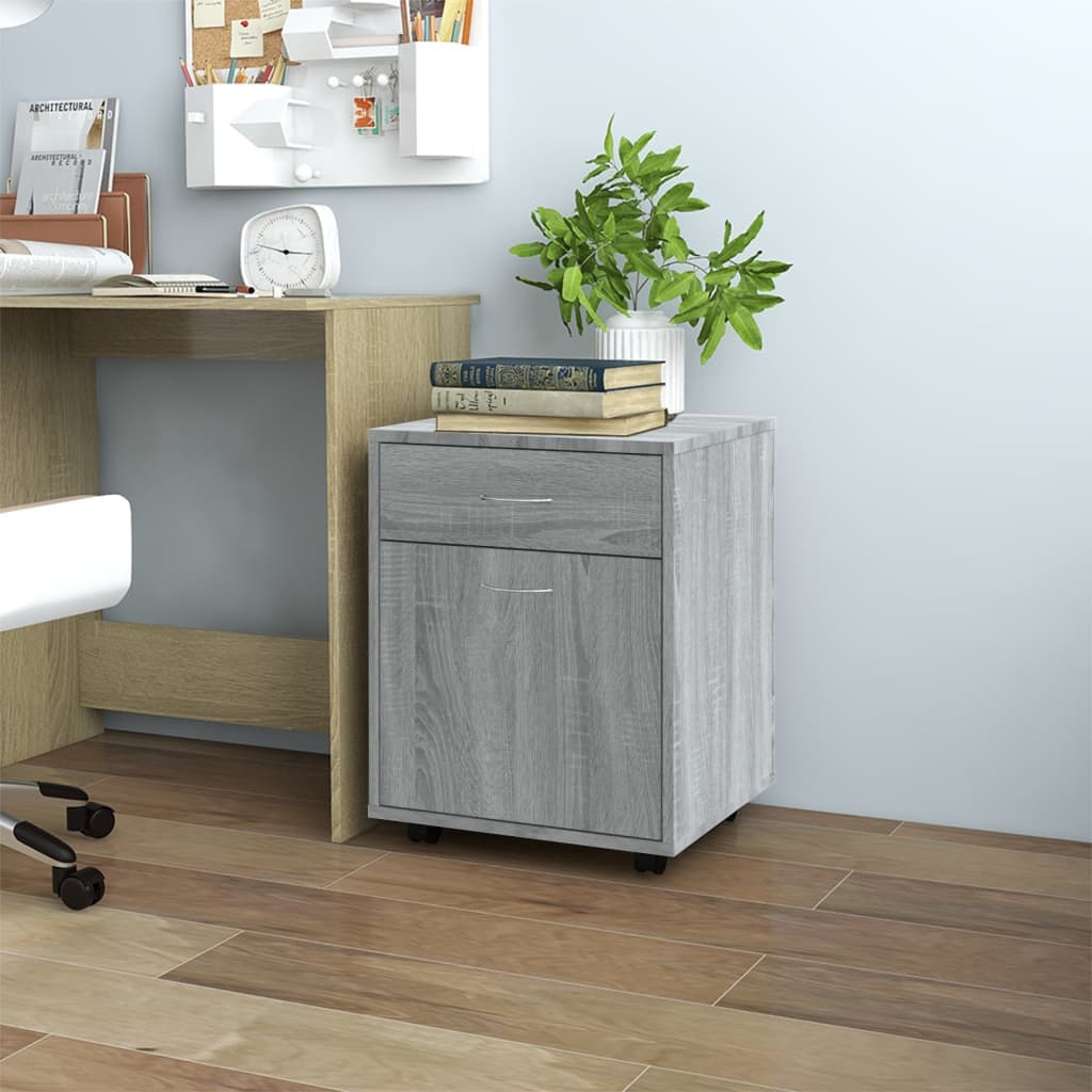 VidaXL Mobiletto con Rotelle Bianco 45x38x54cm in Legno