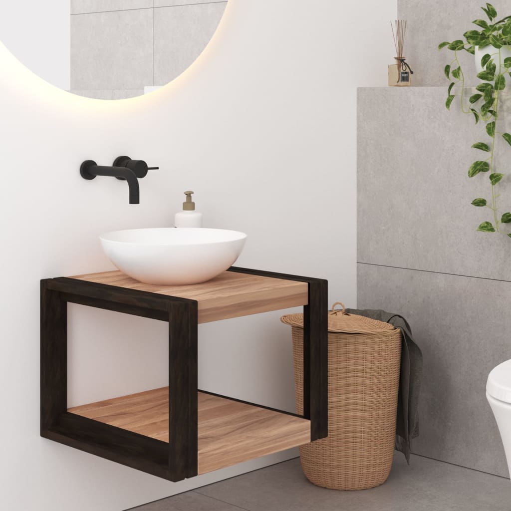 Mesa Auxiliar De Baño Madera Maciza De Teca 45x30x45 Cm Vidaxl con Ofertas  en Carrefour