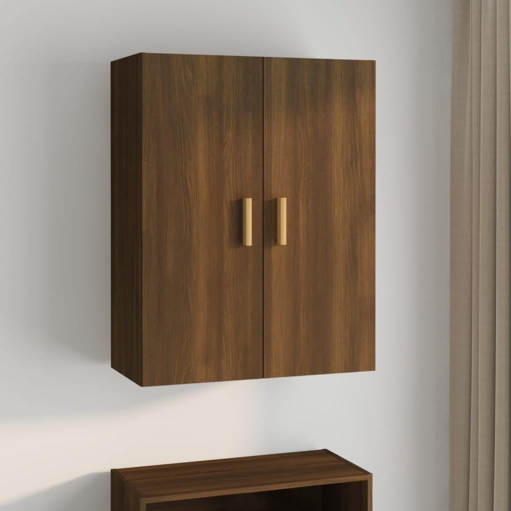 Armoire murale suspendue Chêne marron 69,5x34x90 cm vidaXL Leroy Merlin