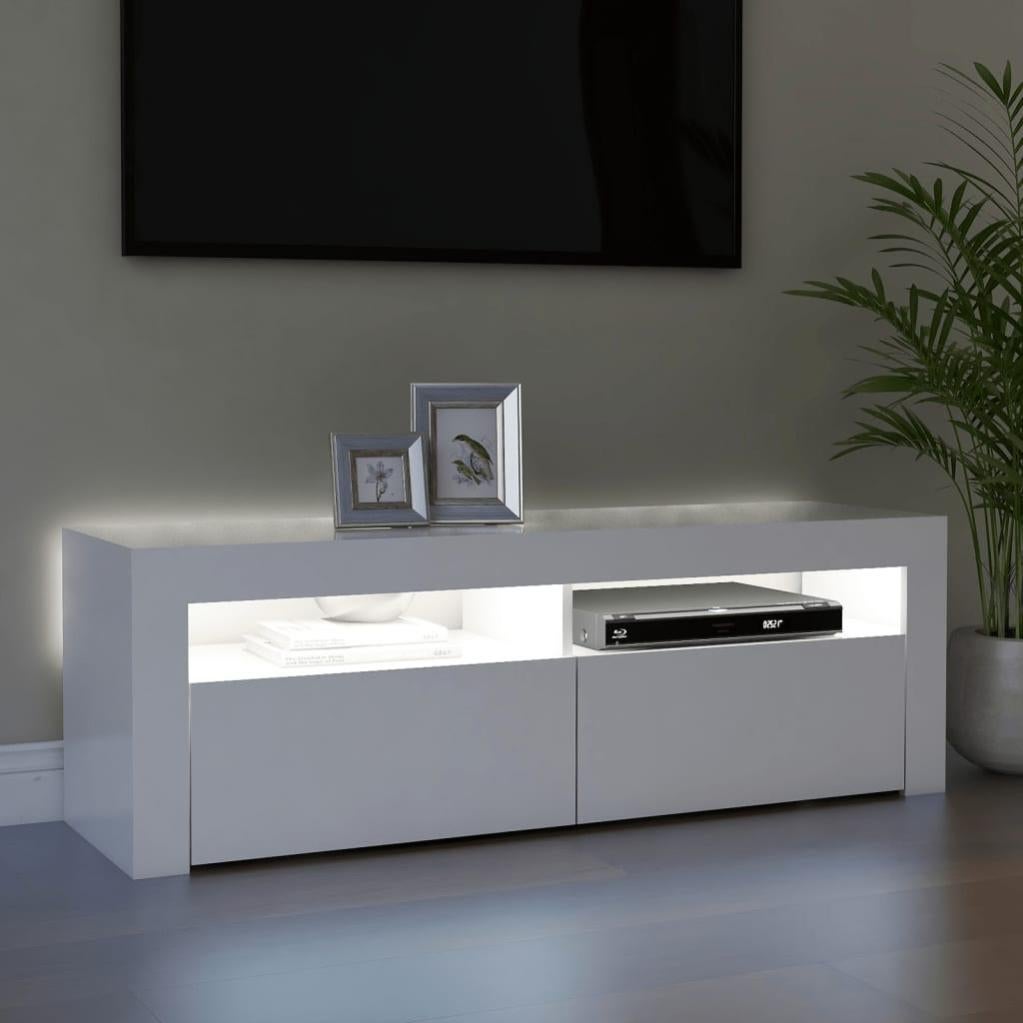 Meuble TV avec lumières LED Sonoma gris 200x36,5x40 cm vidaXL | Leroy