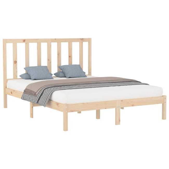 Estructura de cama de madera maciza reciclada 160x200 cm - vidaXL