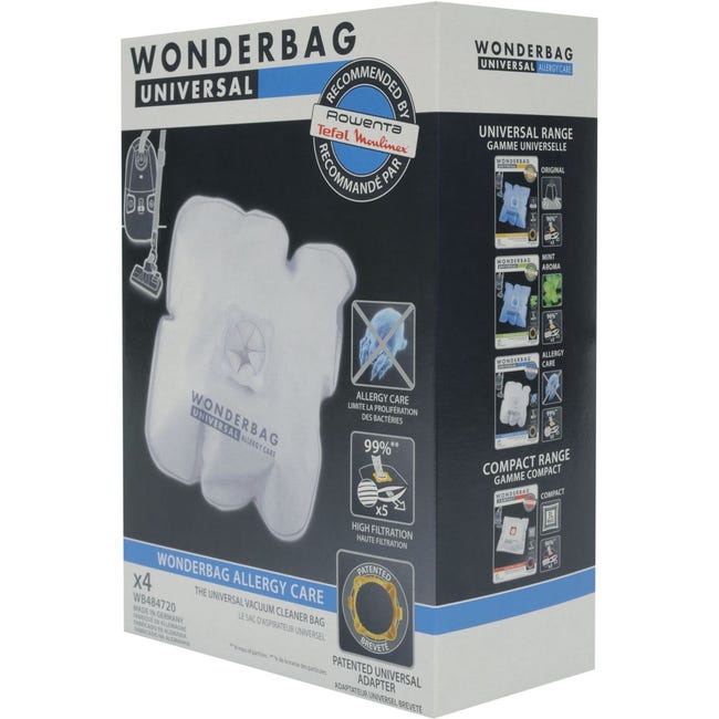 Sac aspirateur traineau ROWENTA Wonderbag allergy care (x4