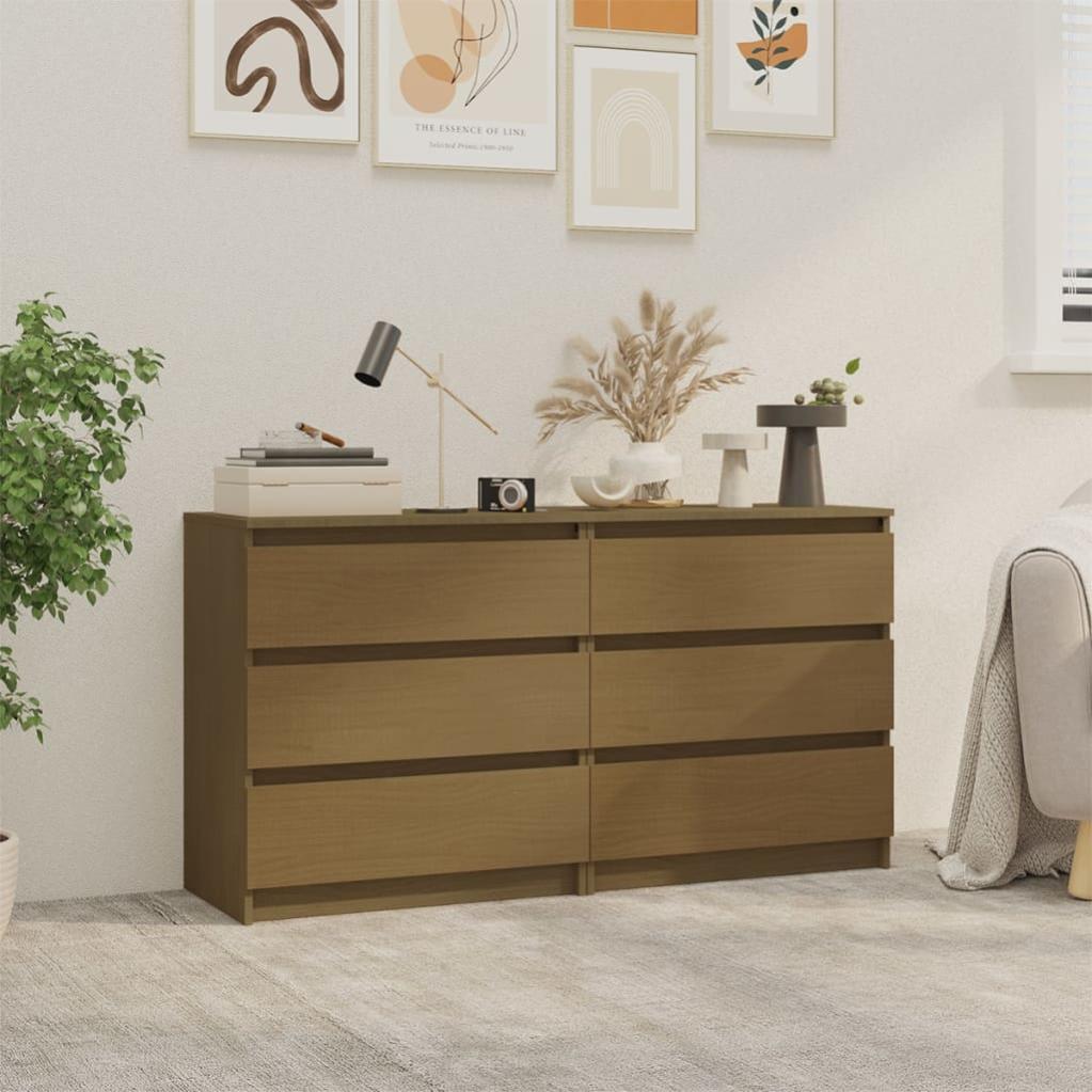 vidaXL Comodino Grigio 40x34x35 cm in Legno Massello di Pino